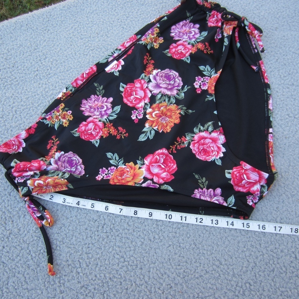 Terra and Sky Swim Bottoms Women's Plus Size 4X 28W 30W Floral Mid Rise Swimwear - Picture 16 of 16